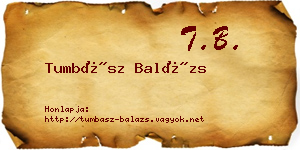 Tumbász Balázs névjegykártya